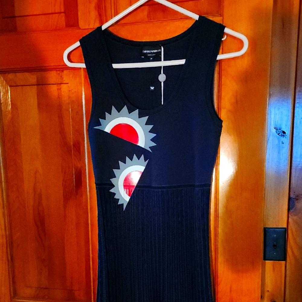 Black Dress with Graphic Design...this is a amazing Armani Dress...